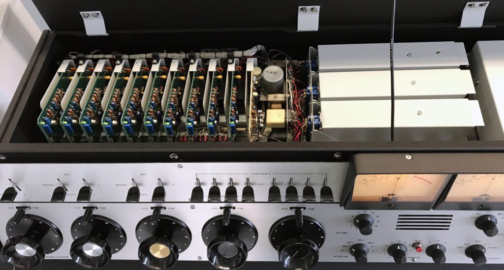 replacement preamplifier boards installed in the console