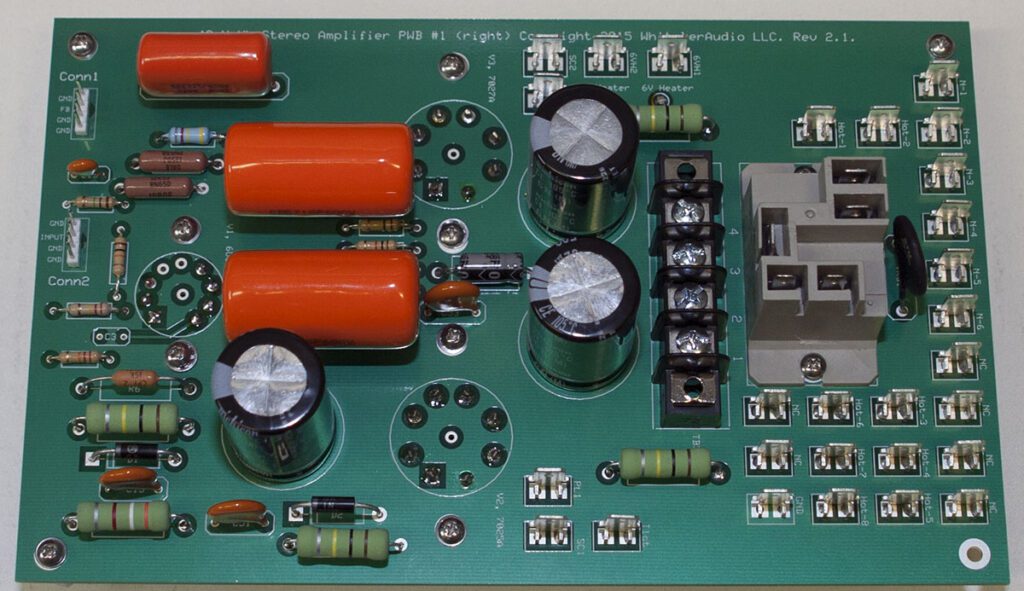 right channel amplifier PCB