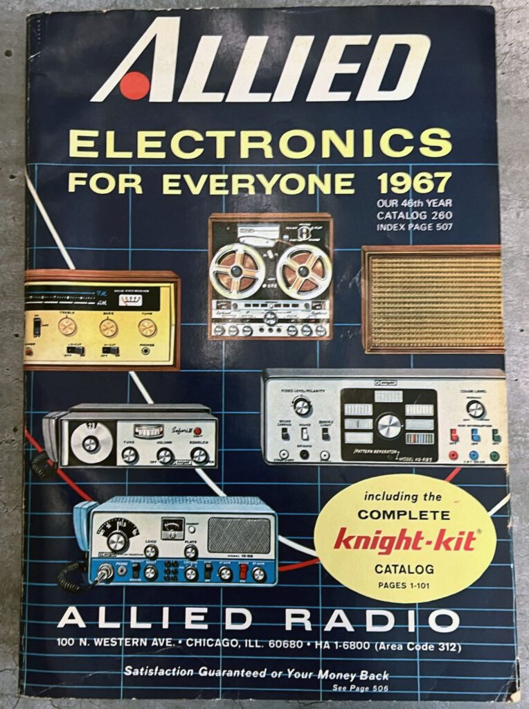 A book cover with various electronic equipment on it.