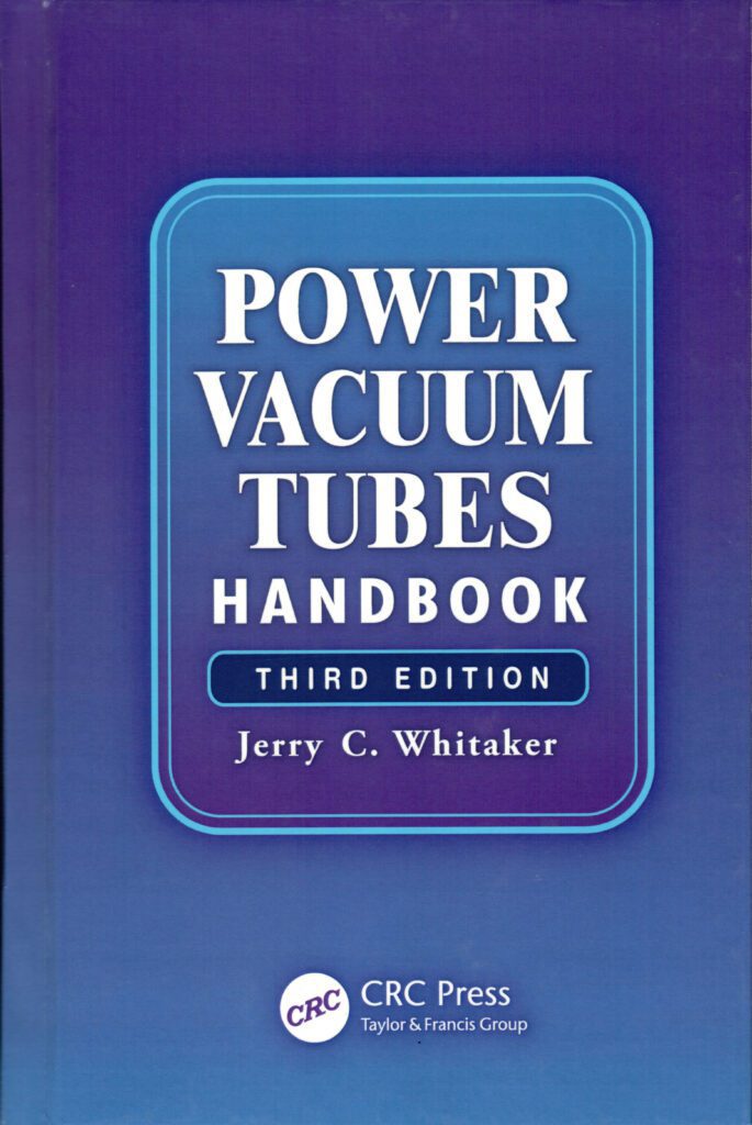 A book cover with the title of power vacuum tubes handbook.