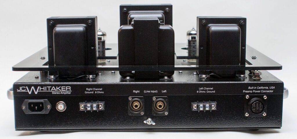40 W amplifier rear panel