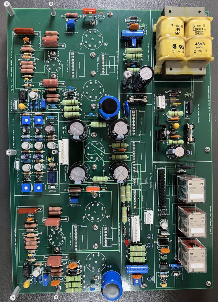 finished amplifier PCB