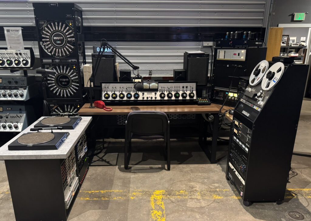 1970s radio studio exhibit