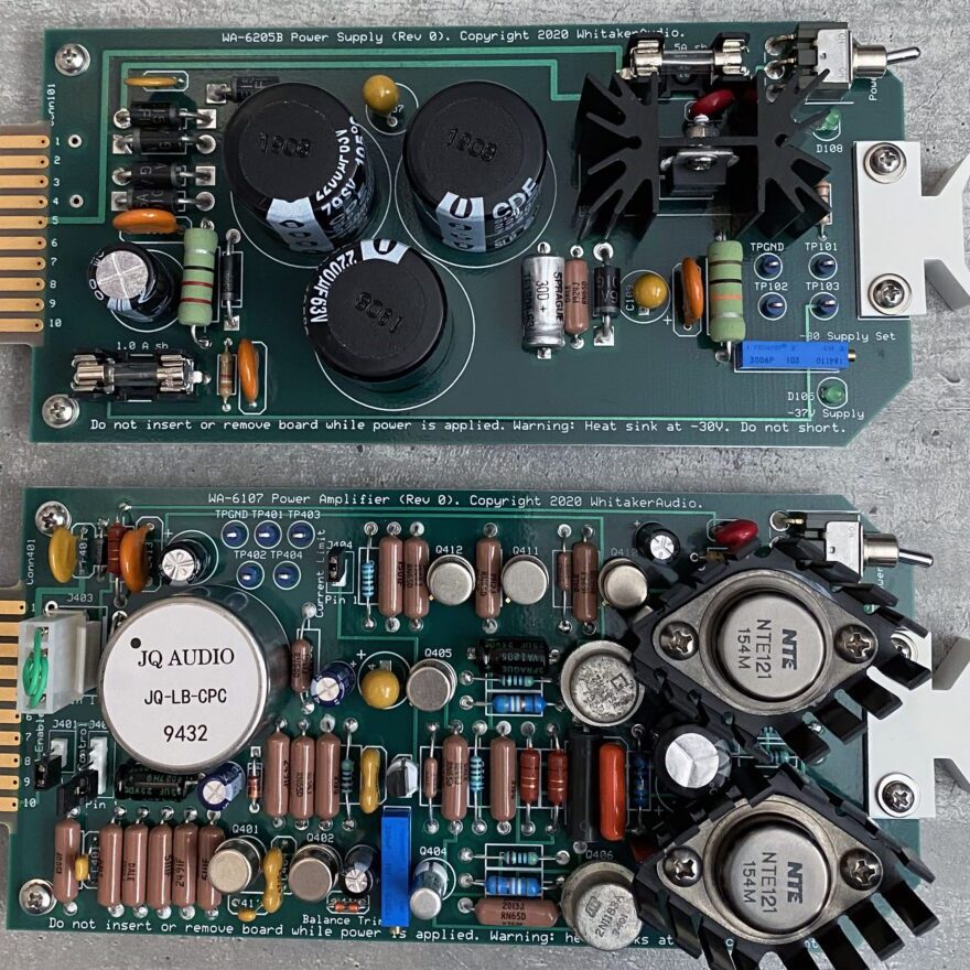 Two different types of electronic components are shown.